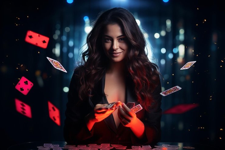 Live dealer in action on slot garuda Live dealer spinning American Roulette wheel during a game on slot garuda